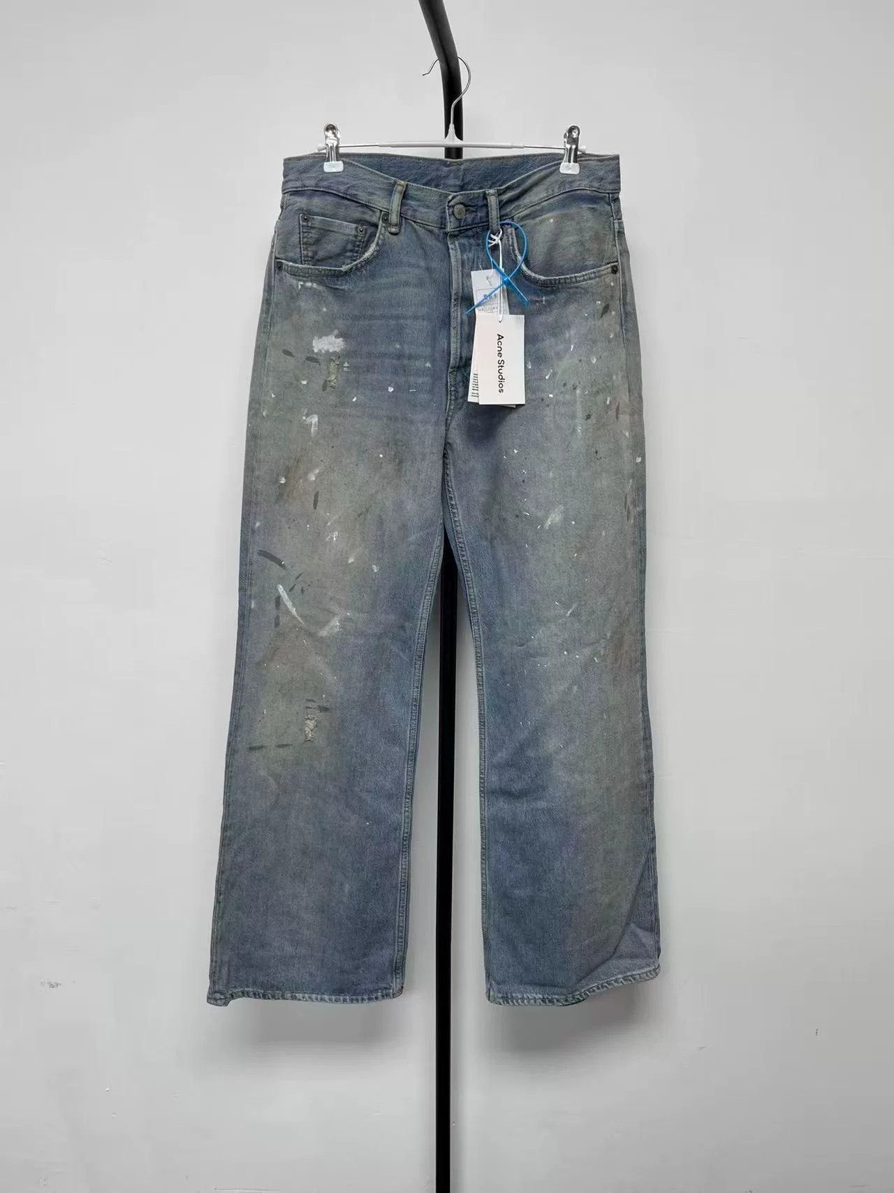 Acne Studios Acne Studios Painted Wide-Leg Jeans Size US 30 / EU 46 - 1 Thumbnail