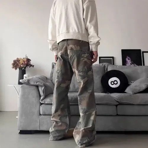 VIBE Camo Cargo Wide Stacked Flare Pants Size US 32 / EU 48 - 7 Thumbnail