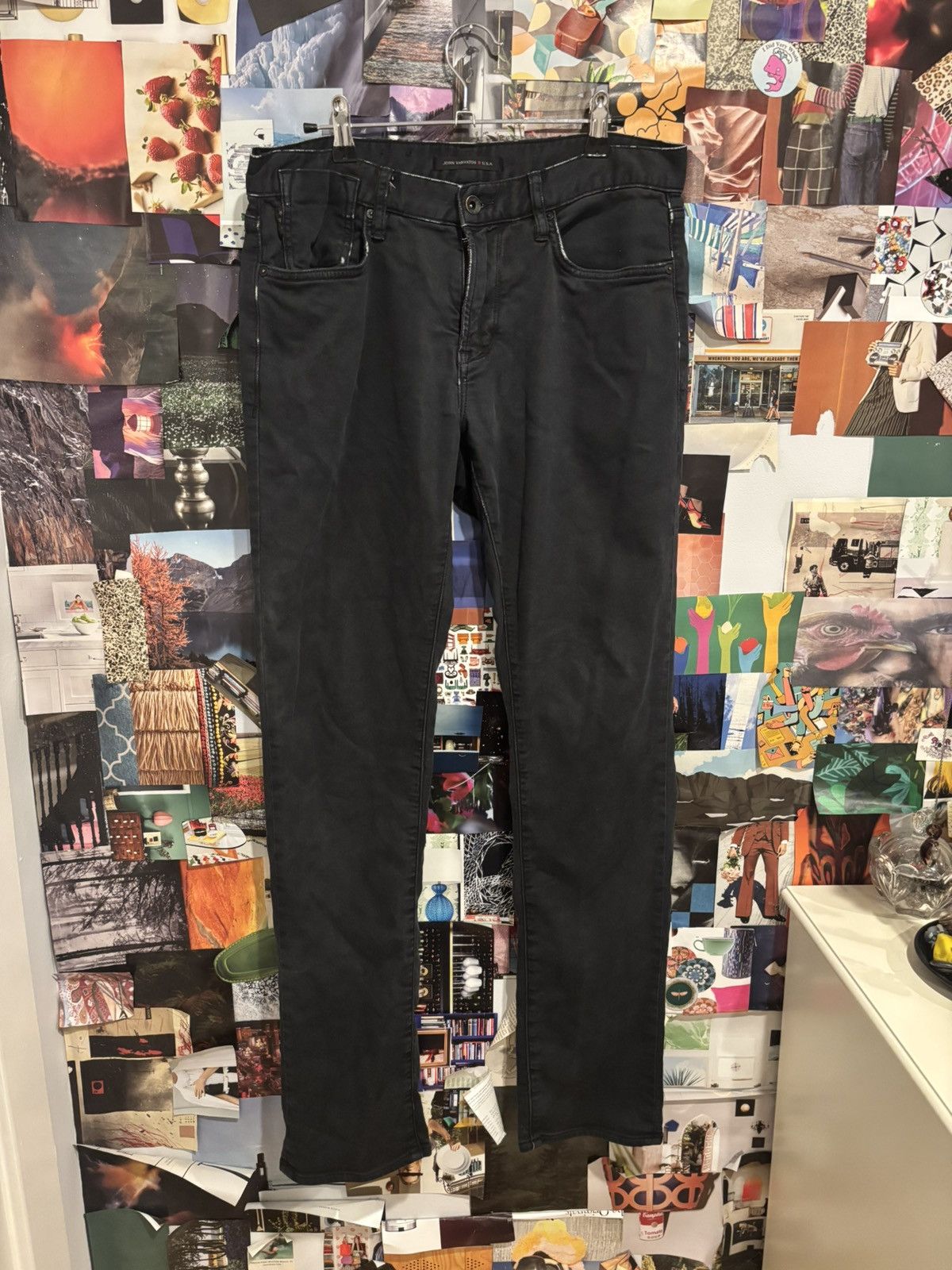 John Varvatos Black Distressed Slim Fit John Varvatos Jeans 31 x 32 Size US 31 - 1 Thumbnail