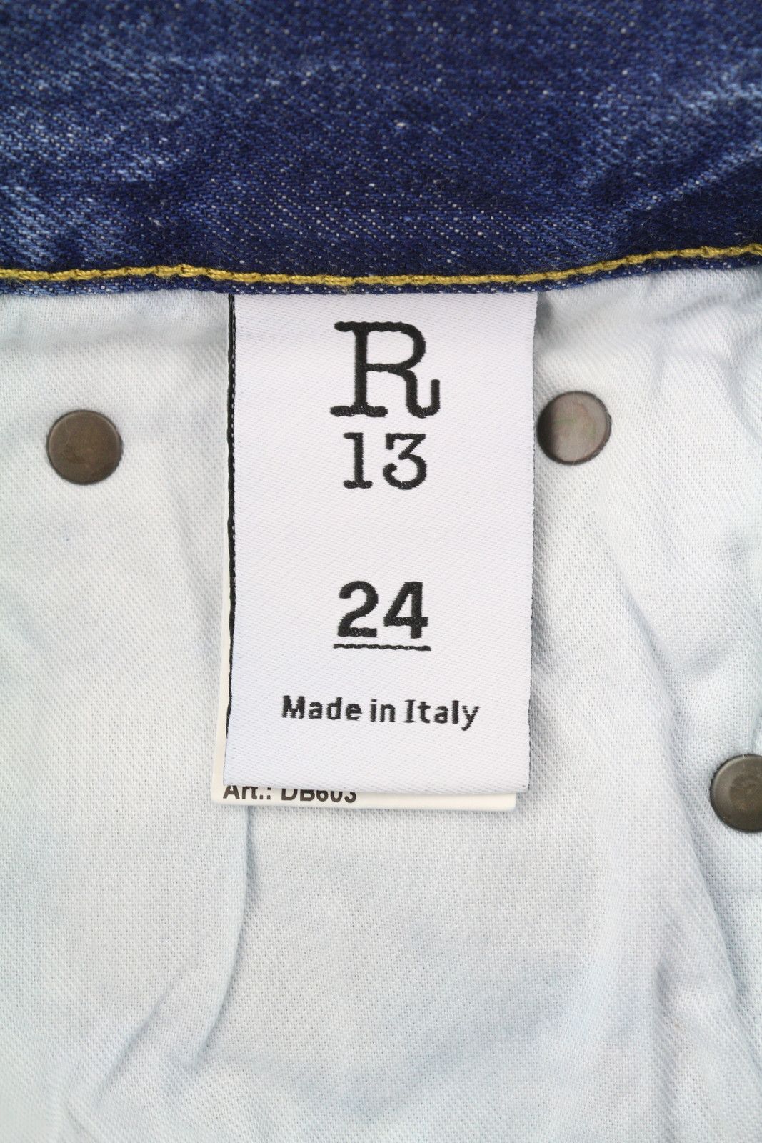 R13 ROMEO 24 Hutton Blue Faded Zip Fly Jeans 87171 Size 24" / US 00 / IT 34 - 9 Thumbnail