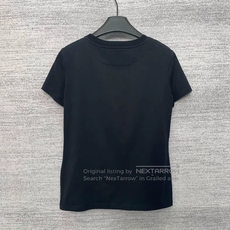 Hermes Hermes Pocket Embroidered Black Short Sleeve Size XXS / US 00 / IT 34 - 3 Thumbnail