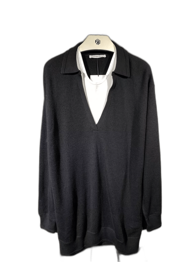 Alexander Wang Alexanderwang Black Long Sleeve Sweater Size US L / EU 52-54 / 3 - 1 Thumbnail