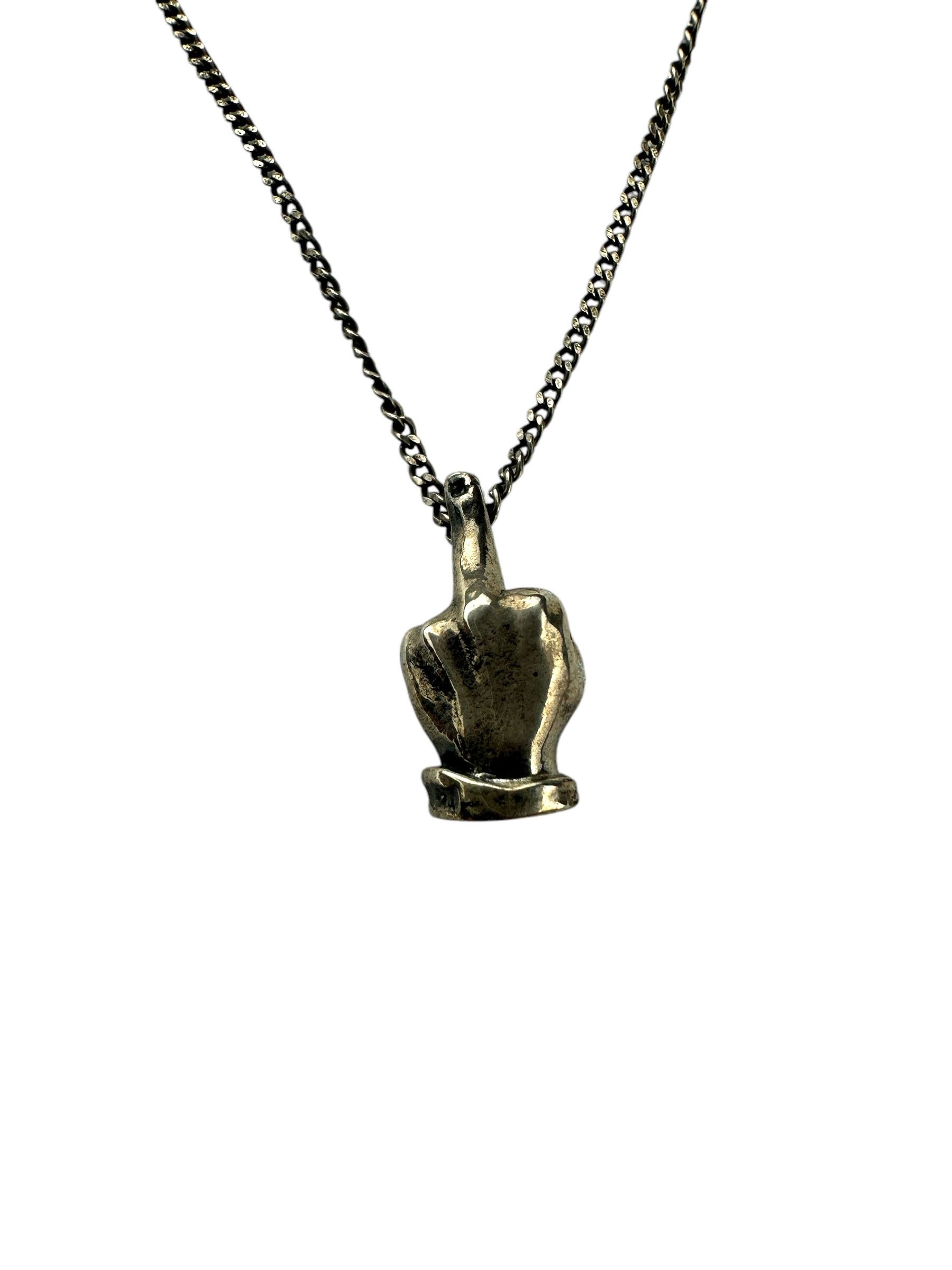 AW14 Undercover “Middle Finger” Fuck You Necklace