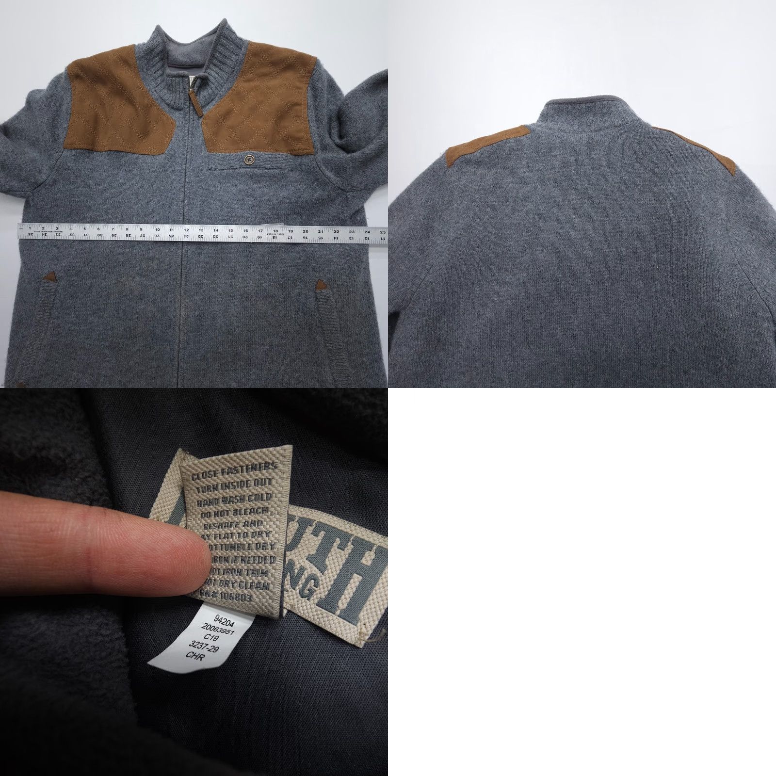 Vintage Duluth Windproof Wool Zip Sweater Mens XL Gray Fisherman Knit Shirt Jacket Bomber Style Regular Layered Knit Windproof Lined USA Outdoor Vintage No Size US XL / EU 56 / 4 - 8 Thumbnail