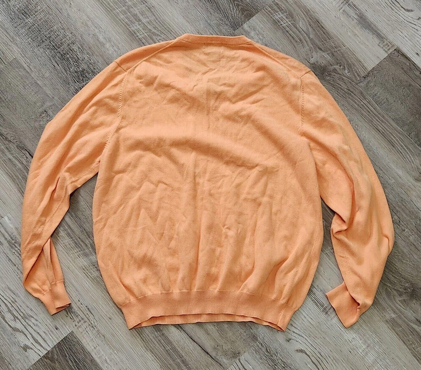 Brooks Brothers Brooks Brothers Sweater Supima Cotton Orange V Neck XL Size US XL / EU 56 / 4 - 2 Thumbnail