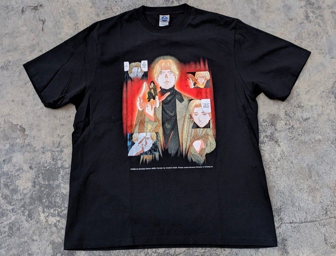 image of Vintage Anime Monster Johan Liebert Solo Size XL in Black, Men's