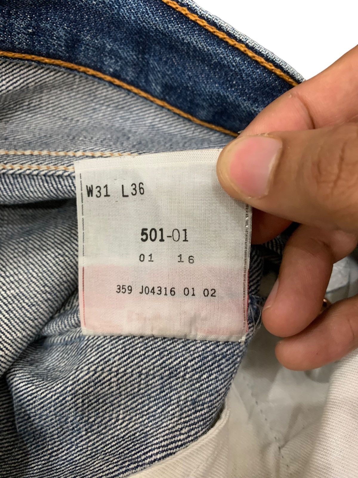 Levi's Levis 501 Buttonfly Distressed Whiskering Denim Pants (AB35) Size US 29 - 18 Thumbnail