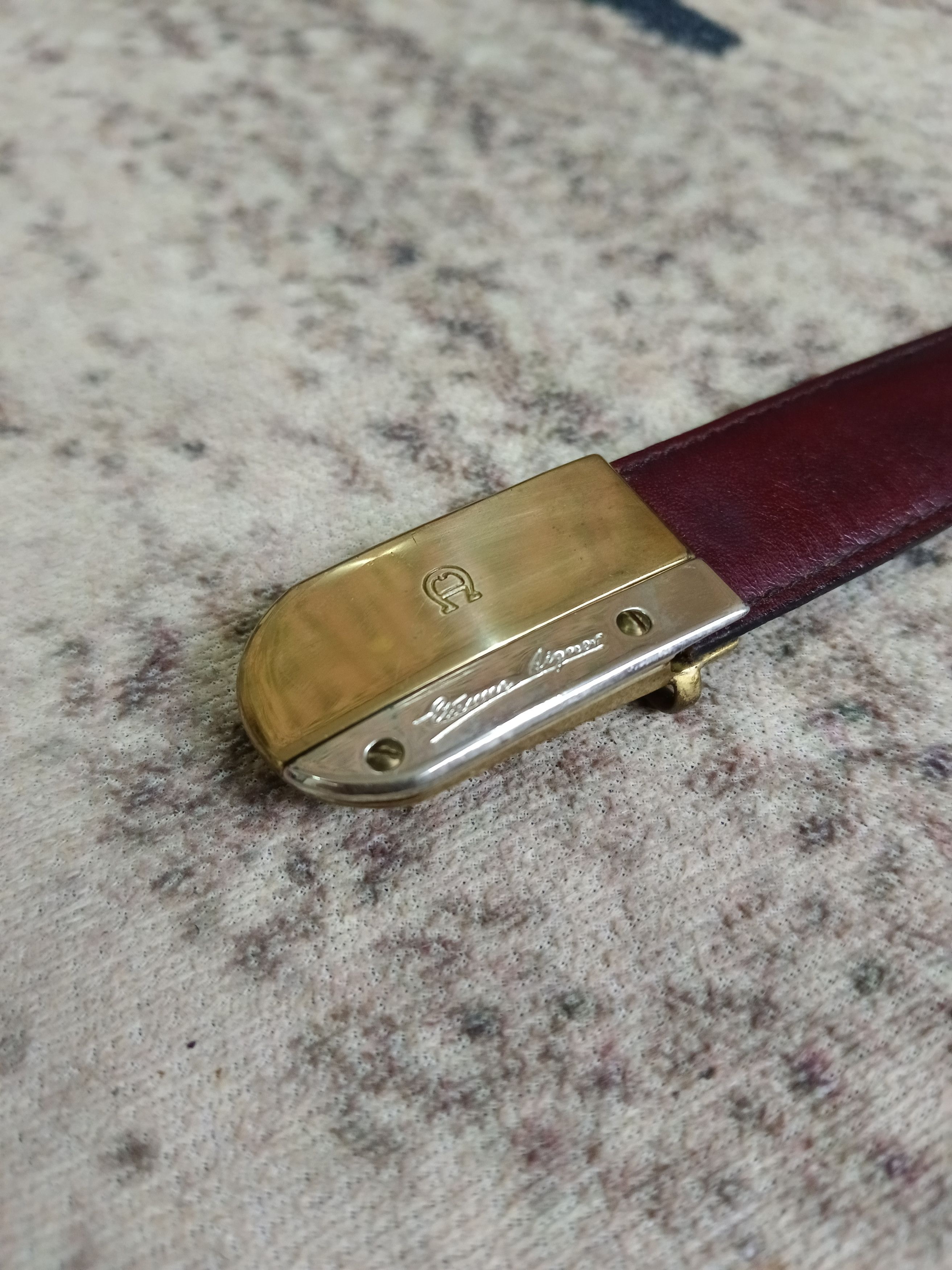 Etienne Aigner ETIENNE AIGNER MEROON LEATHER BELT Size ONE SIZE - 5 Thumbnail