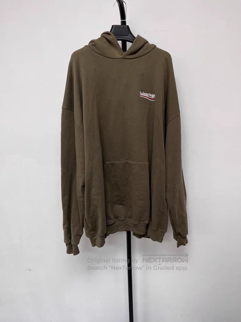 Balenciaga Balenciaga Logo Printed Emblem Hooded Pullover Sweatshirt Size XS / US 0-2 / IT 36-38 - 1 Thumbnail