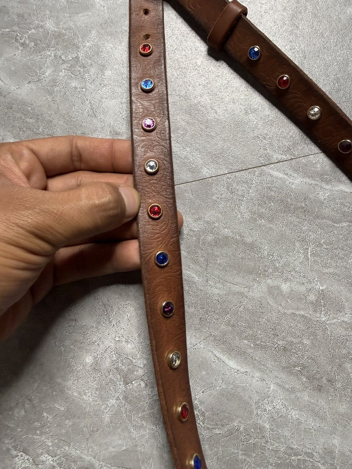 Gucci Gucci GG Marmont Studded Leather Belt Size ONE SIZE - 2 Thumbnail