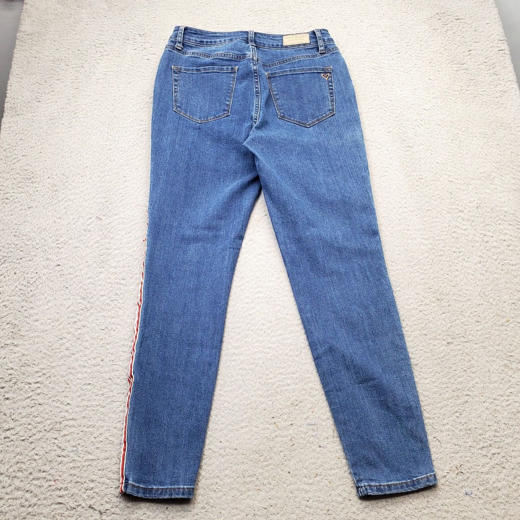 Velvet Velvet Heart Womens Jeans 27 Blue Denim Button Fly High Rise Skinny Ankle Shorts? Size 27" / US 4 / IT 40 - 2 Thumbnail