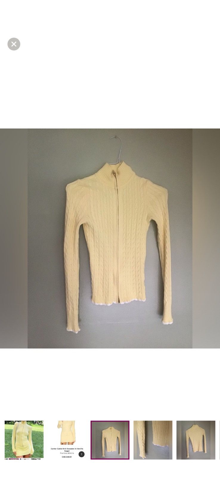 Other Carter Cable Knit Sweater Frankie’s Bikinis Vanilla Sugar Size XS / US 0-2 / IT 36-38 - 4 Thumbnail