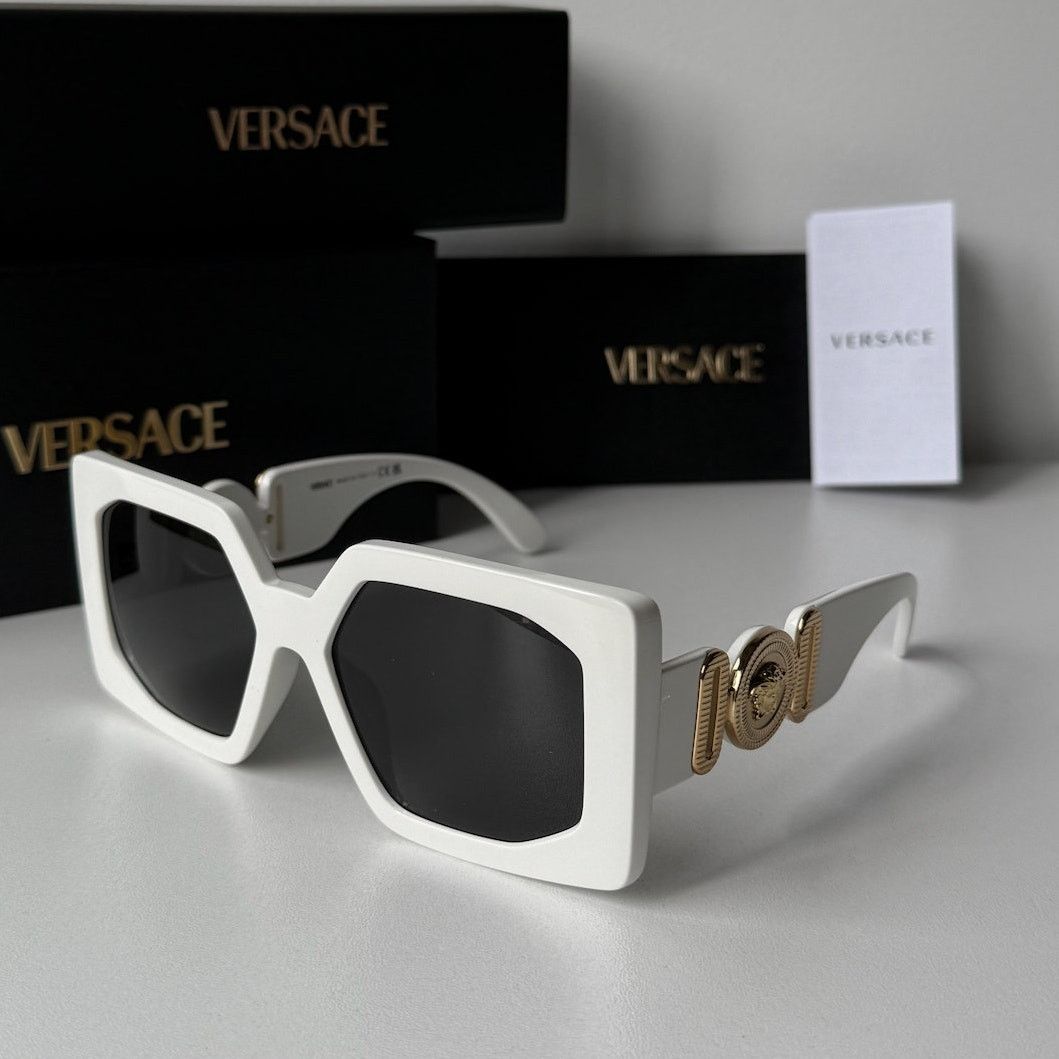 Versace NEW Versace VE4478U Oversized White Square Sunglasses Size ONE SIZE - 1 Thumbnail