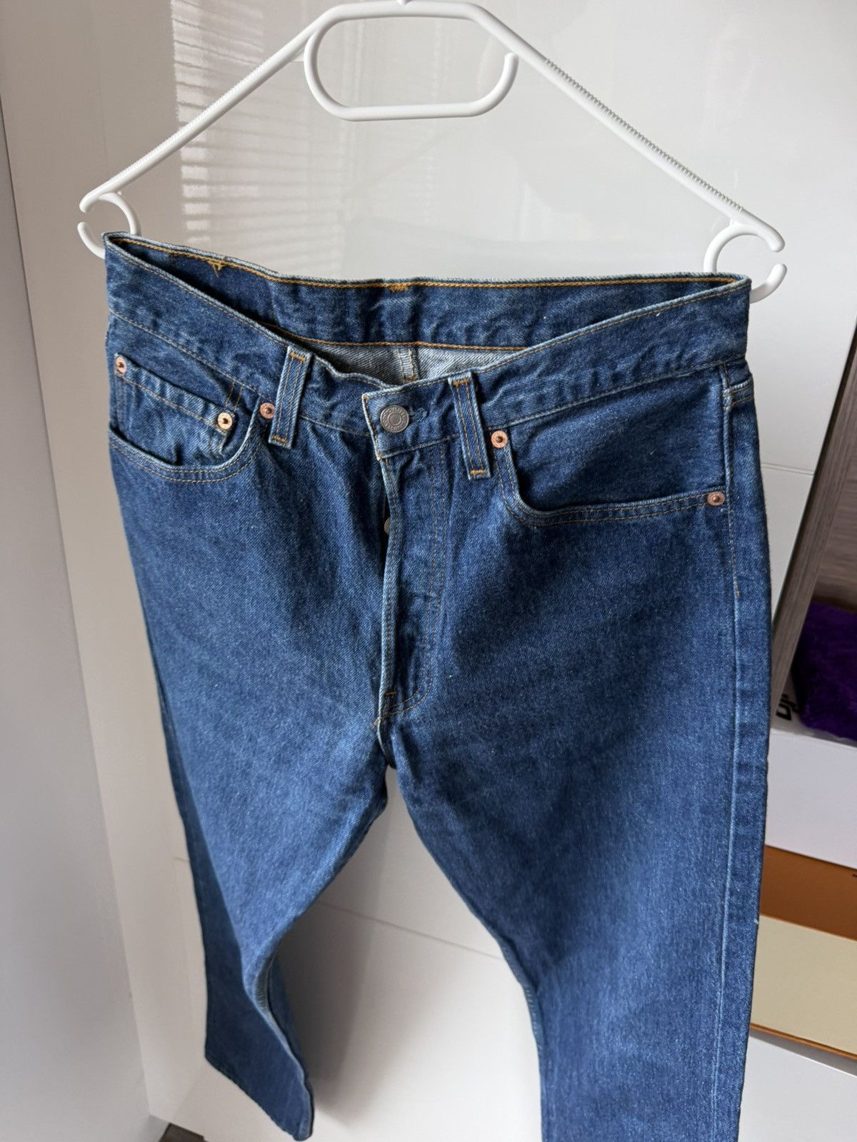 Levi's ‼️Vintage Levi’s Grey 501 Red Tab Denim Made in USA🇺🇸Jeans‼️ Size US 31 - 19 Thumbnail