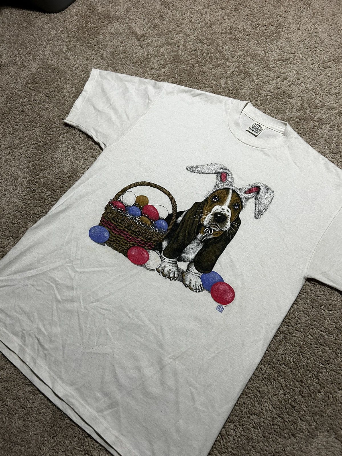 Other Vintage 90s Puppy Bunny Easter Tee Size US L / EU 52-54 / 3 - 1 Thumbnail