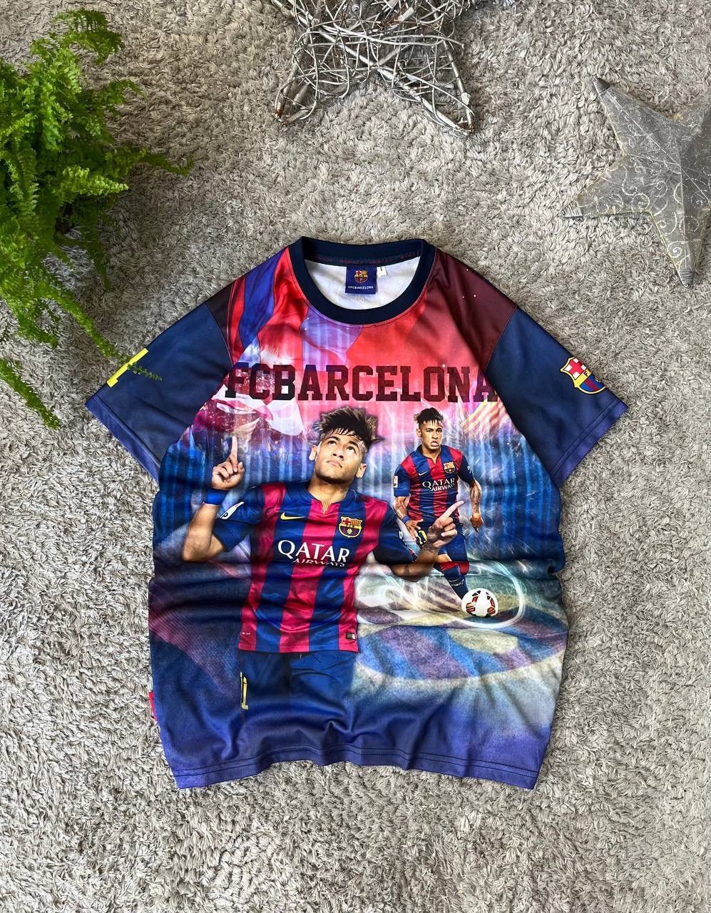Vintage Barcelona F.C. T-Shirt Neymar Jr 11 Big Logo Rare Y2k Size US M / EU 48-50 / 2 - 1 Thumbnail