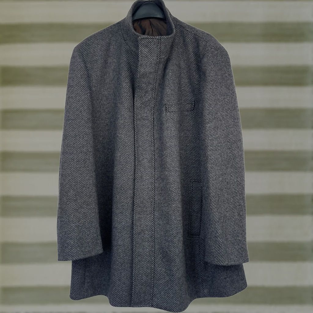 Hart Schaffner Marx Hart Schaffner Marx Coat Mens XXL Gray Wool Blend Overcoat Zip Front Twill Car Coat Size US XXL / EU 58 / 5 - 1 Thumbnail