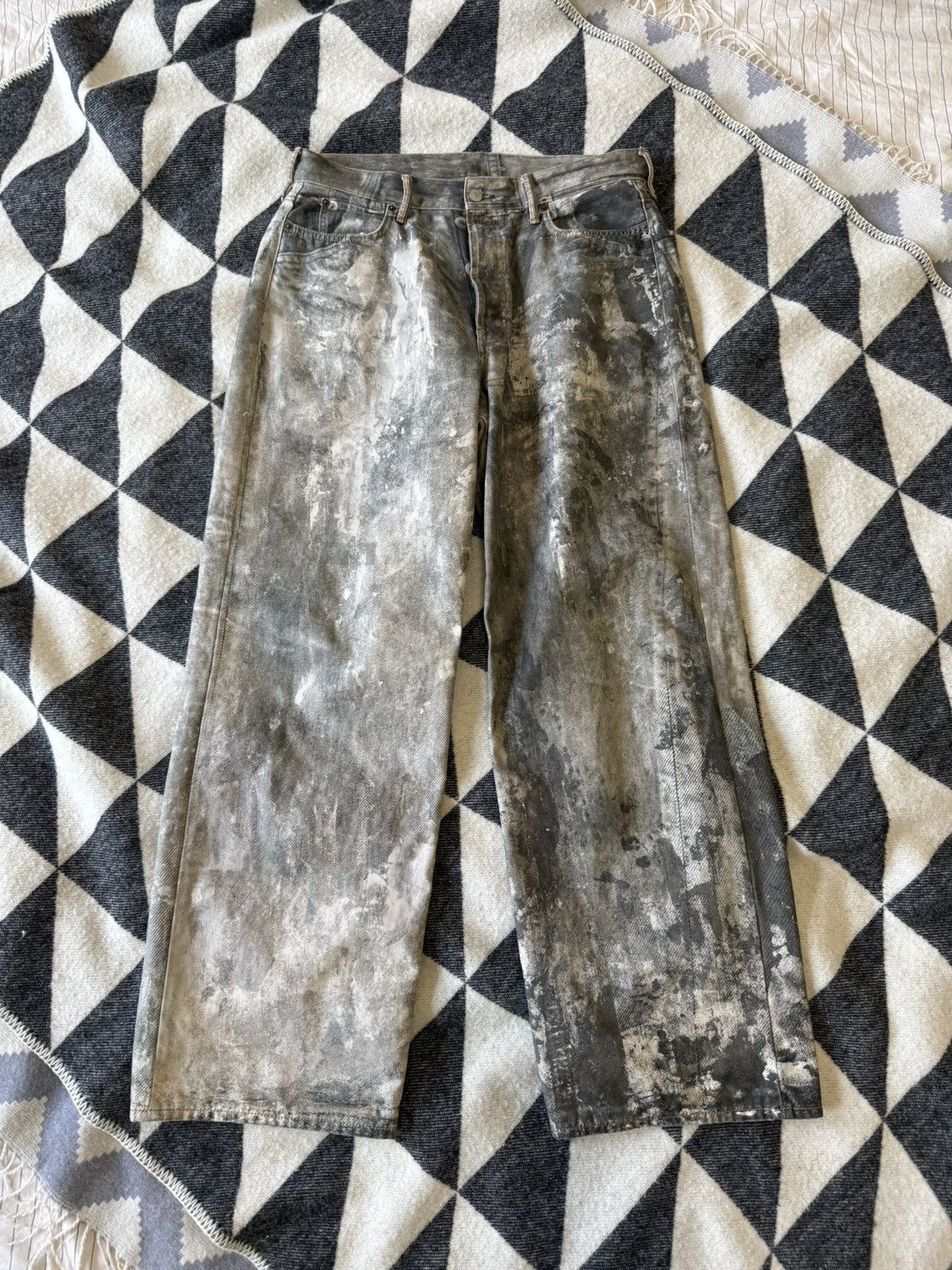 Pre-owned Acne Studios Gray Trompe L'oeil 1981m Trousers