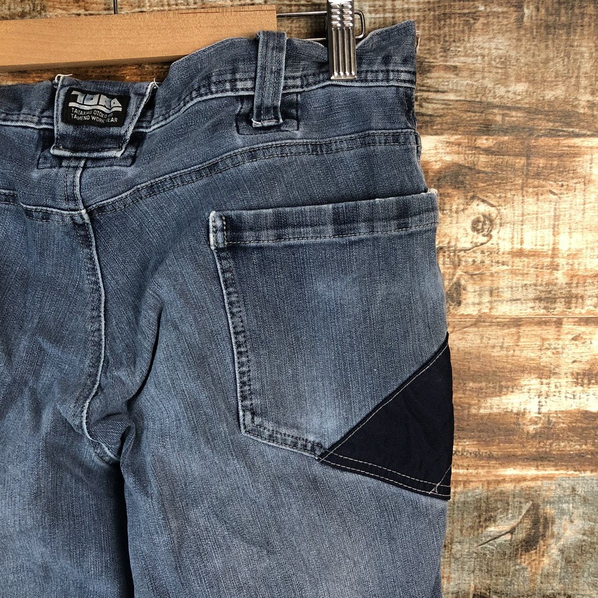 Japanese Brand Tora japan vintage ripped Blue Denim Pants #A2159 Size US 32 / EU 48 - 22 Thumbnail