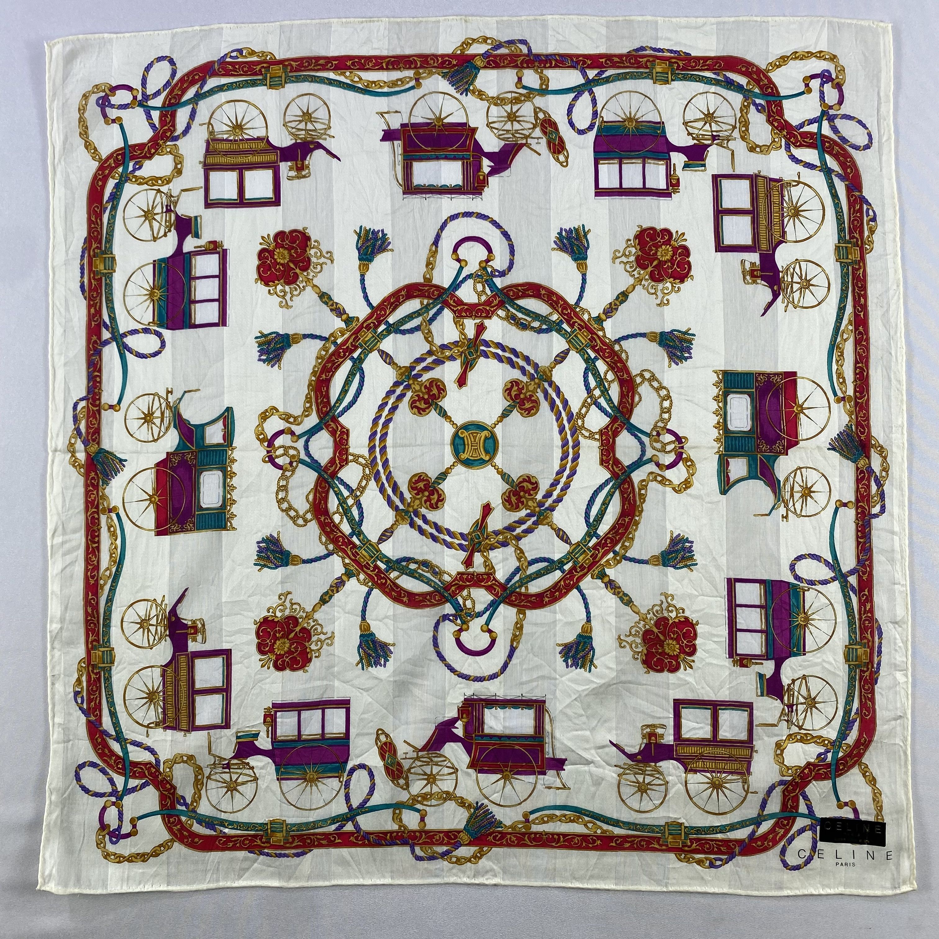 Celine × Vintage NWT Celine Bandana/ Handkerchief / Neckerchief Size ONE SIZE - 1 Thumbnail