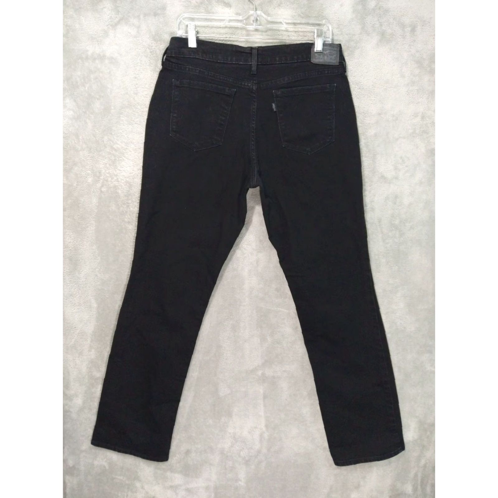 Levi's Levis 505 Jeans Black Denim 30 Womens Straight Leg Mid Rise Stretch Dark Wash Size 30" / US 8 / IT 44 - 2 Thumbnail