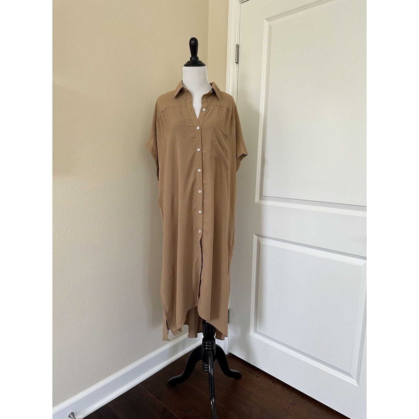 Other Button Down Beach Swim Shirt Dress Cover Up Oversized Size S Size S / US 4 / IT 40 - 7 Thumbnail