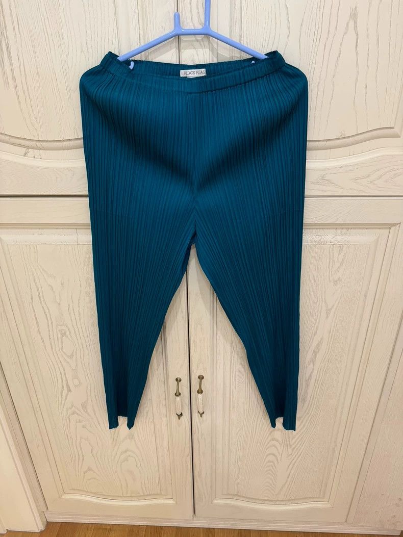 Issey Miyake issey miyake size:4 Blue-green pleated pants Size 42" / US 20 - 2 Thumbnail