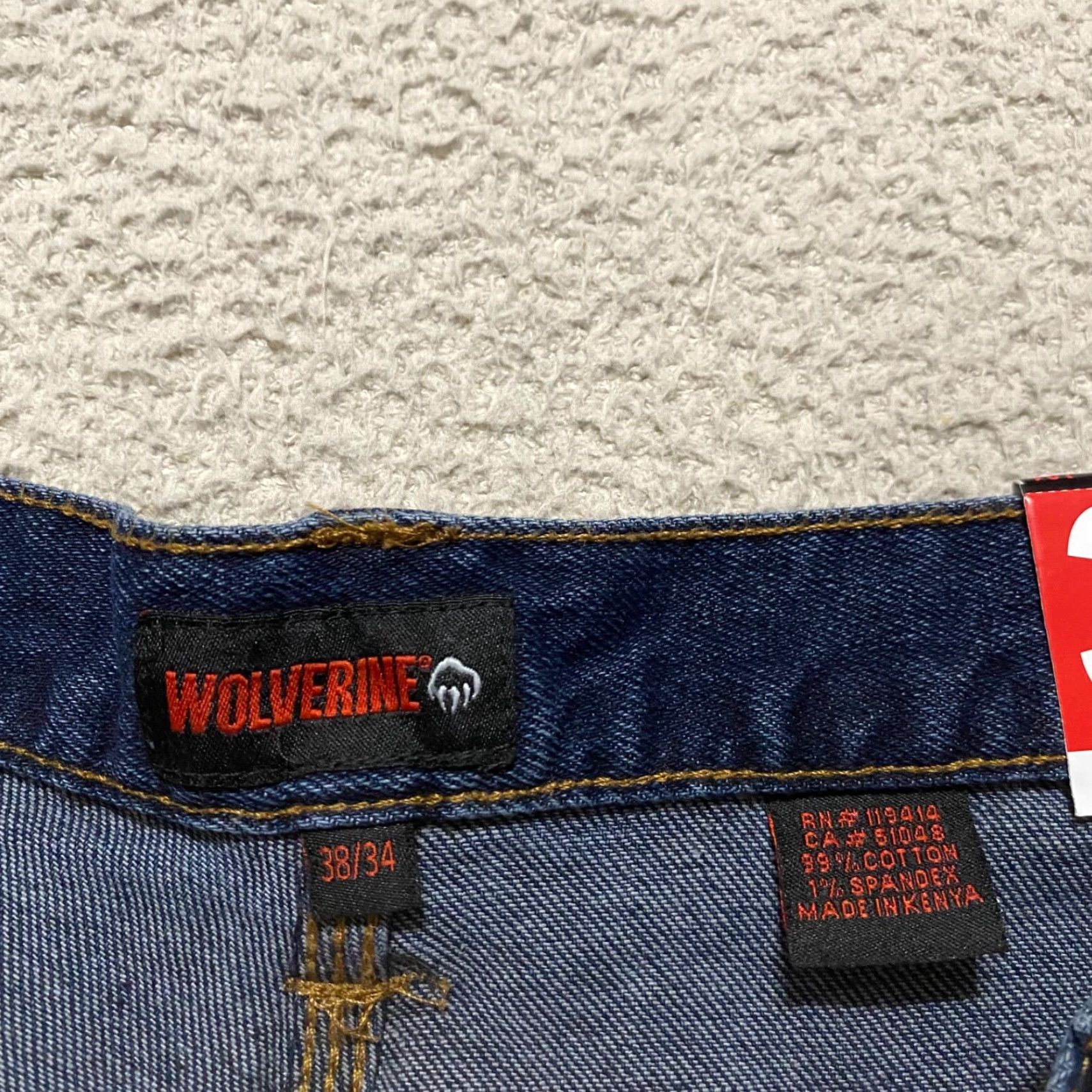Vintage NWT Wolverine Jeans 38x34 Blue Straight Steelhead Stretch Work Classic New Mens Denim Shirt? Size US 38 / EU 54 - 6 Thumbnail