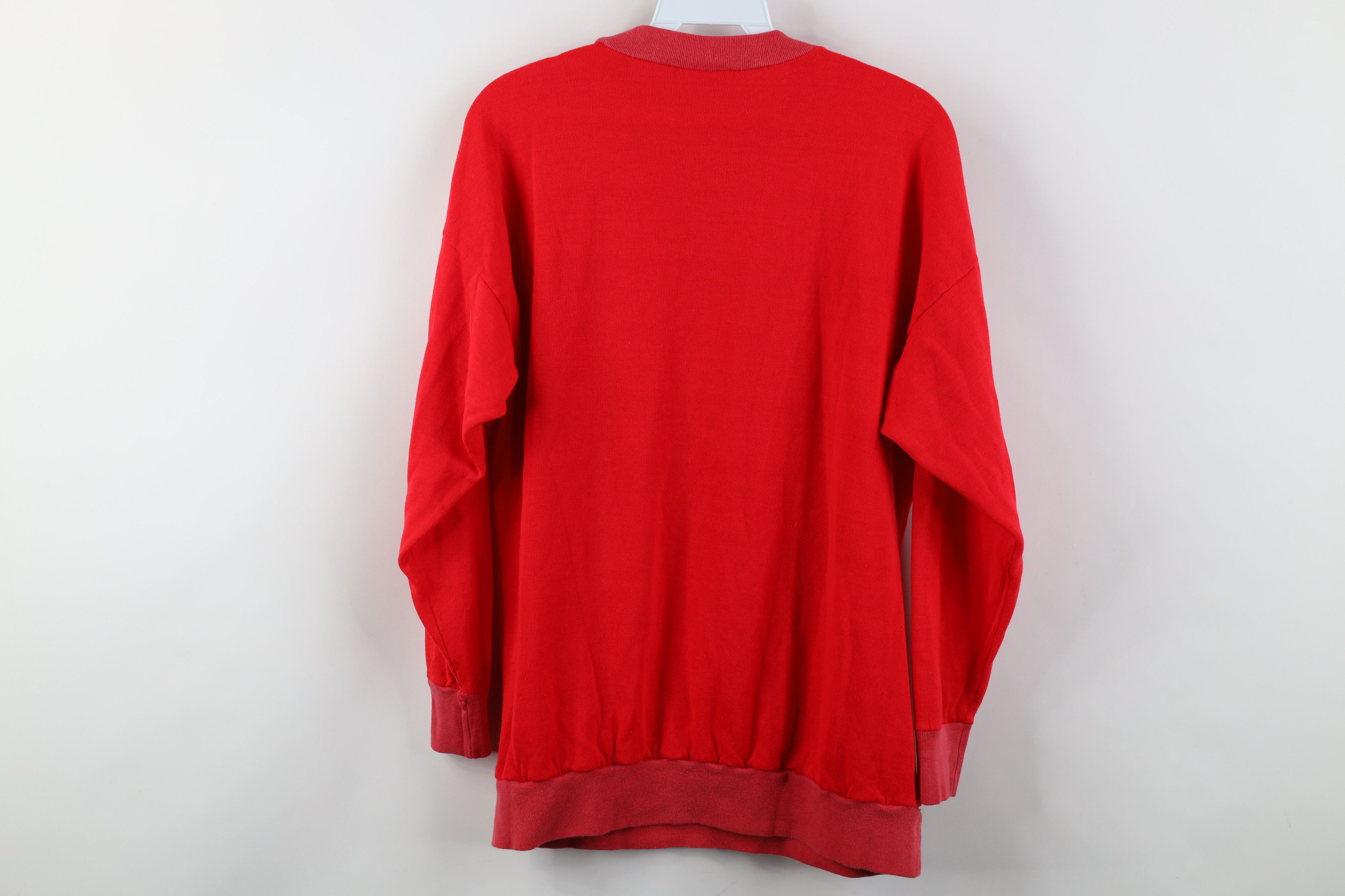 Vintage Vintage 80s 90s Christmas Santa Reindeer Sweatshirt Red USA Size L / US 10 / IT 46 - 13 Thumbnail