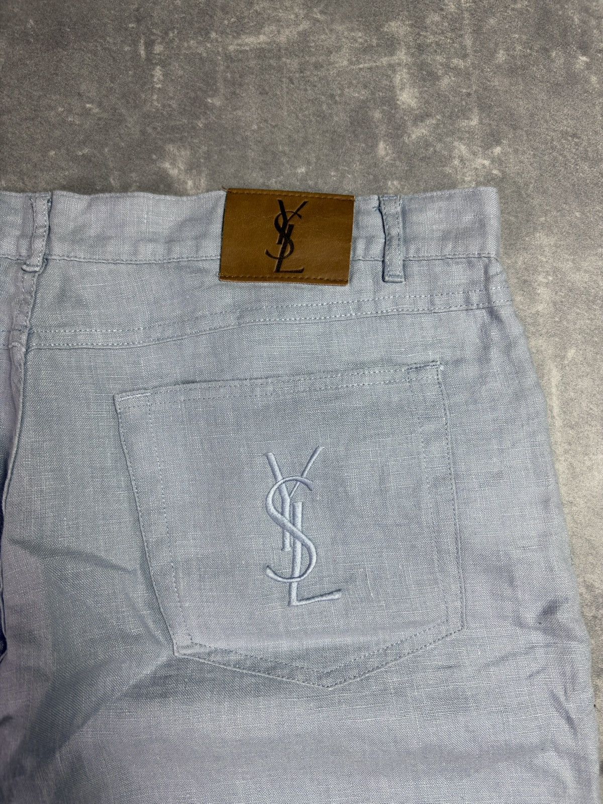 Yves Saint Laurent 100% Linen Rare Yves Saint Laurent YSL Logo Pants 38 Size US 38 / EU 54 - 6 Thumbnail