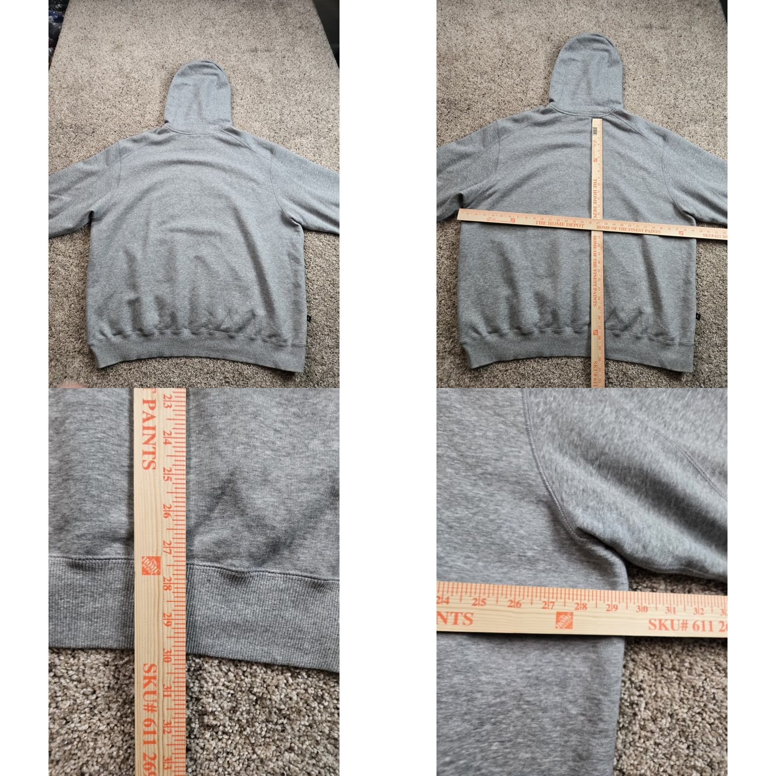 Jordan Brand Jordan Flight Hoodie Mens Medium Gray Jumpan Long Sleeve Pullover Sweatshirt Size US XXL / EU 58 / 5 - 8 Thumbnail