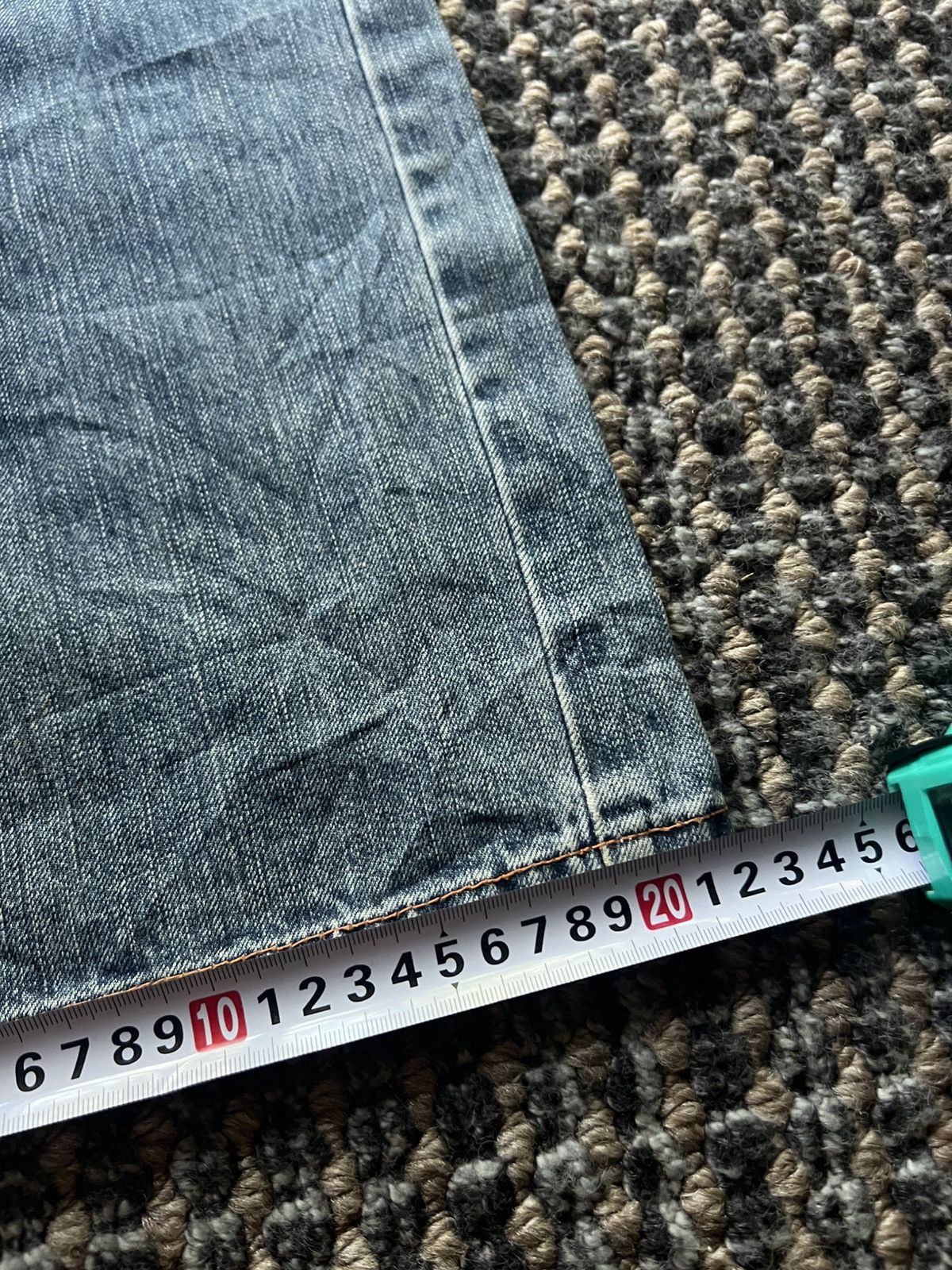Japanese Brand 00’s Nippon Blue Embroided Demon Evisu Style Japan Jeans Y2K Size US 30 / EU 46 - 11 Thumbnail