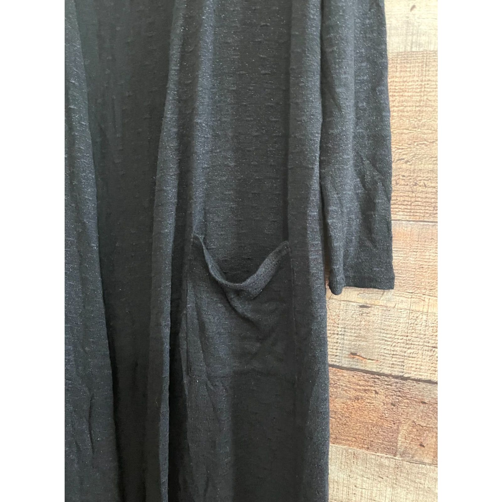 Vintage LuLaRoe Kimono Cover up Small Black Shirt Kimono Sleeve Jersey Women Medium Regular Women's LuLaRoe Kimono Cover up Black - S Size S / US 4 / IT 40 - 2 Thumbnail