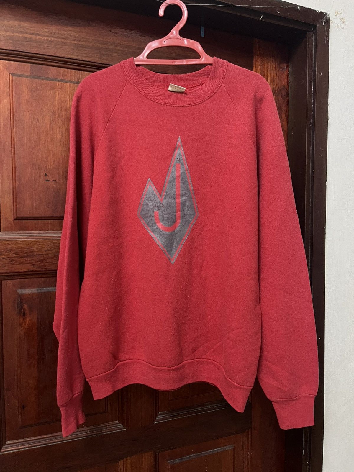Fruit Of The Loom Vtg 80s Fruit Of The Loom Judson Rockets Raglan Crewneck Size US L / EU 52-54 / 3 - 1 Thumbnail