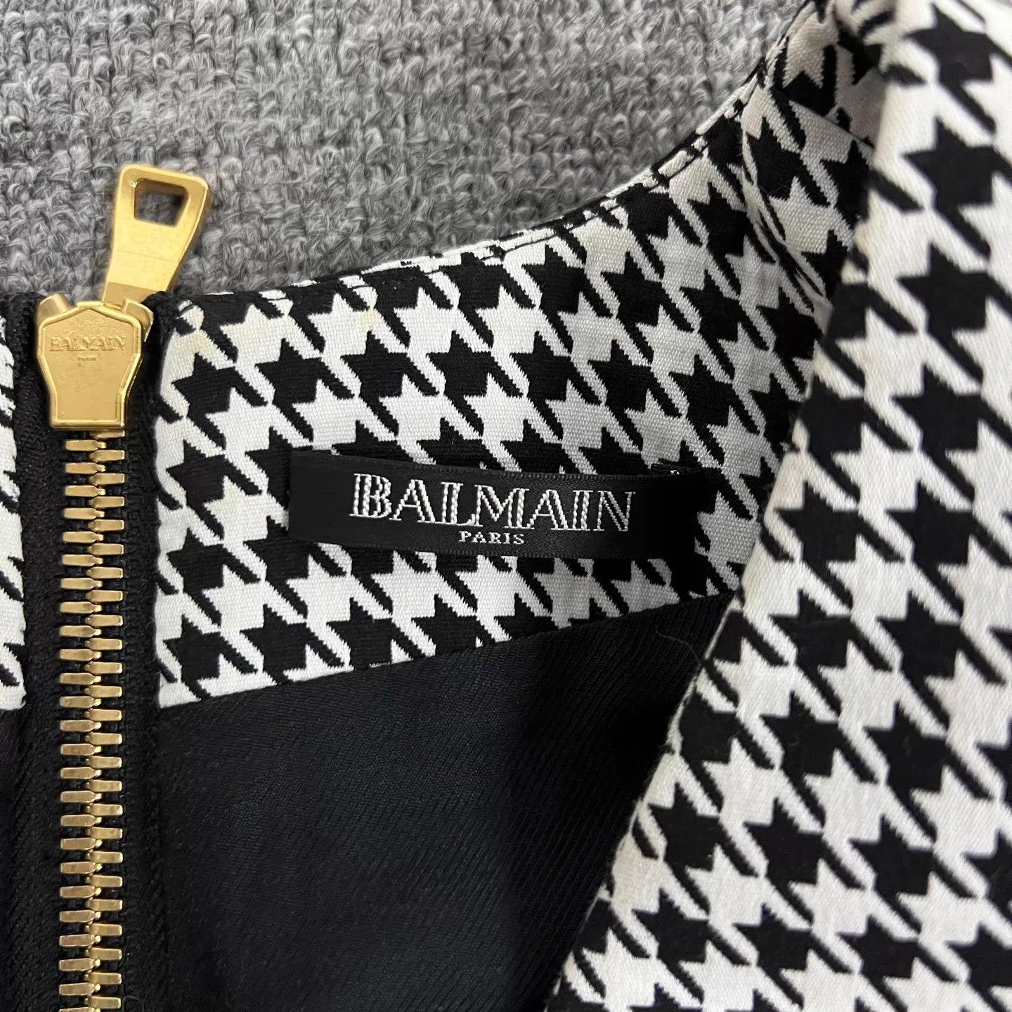Balmain Balmain Houndstooth Gold Button Dress Coat 36 NWT Size XS / US 0-2 / IT 36-38 - 6 Thumbnail