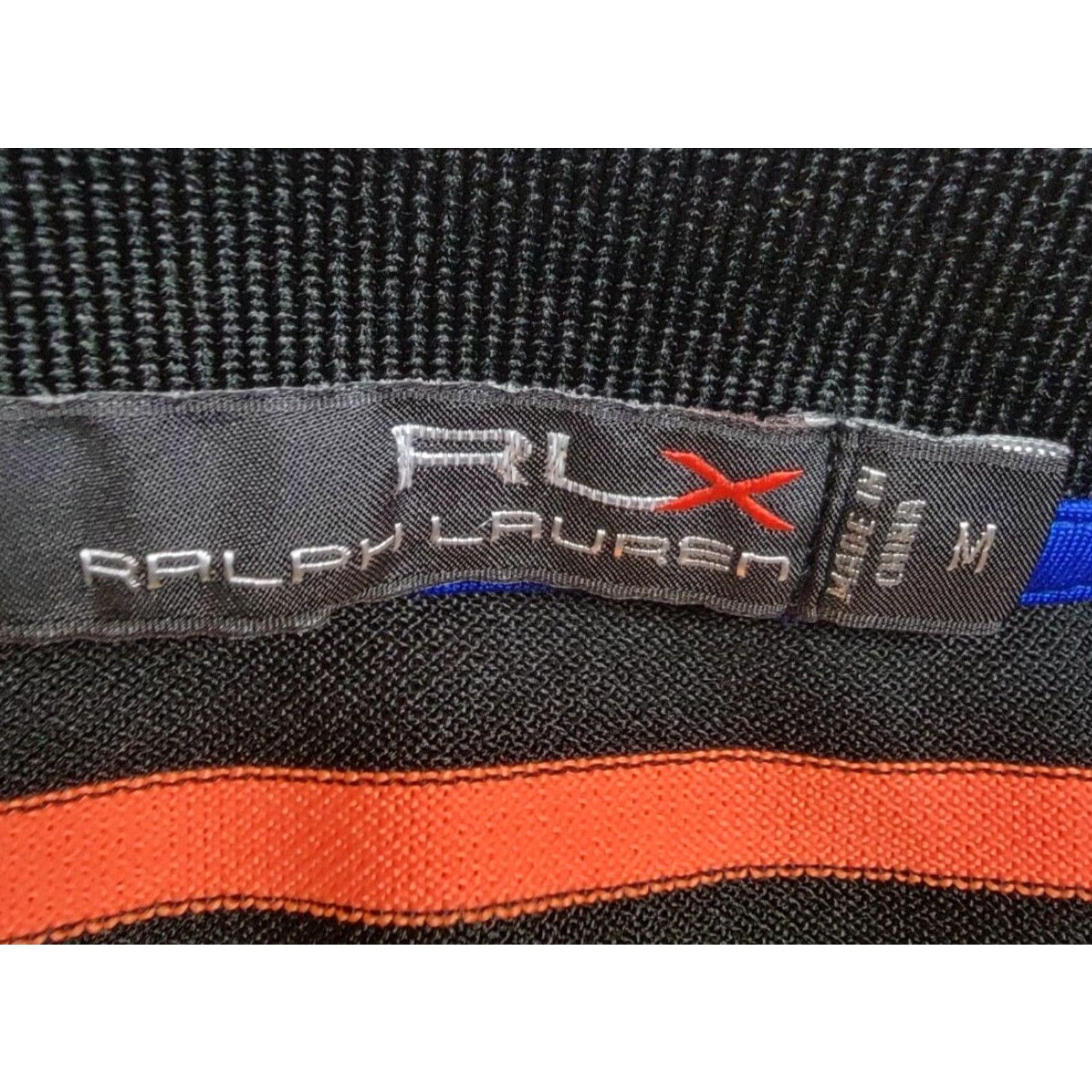 RLX Ralph Lauren RLX Ralph Lauren Golf Polo Shirt Mens Medium Black Neon Stripe Short Sleeve Polo Size US M / EU 48-50 / 2 - 3 Thumbnail