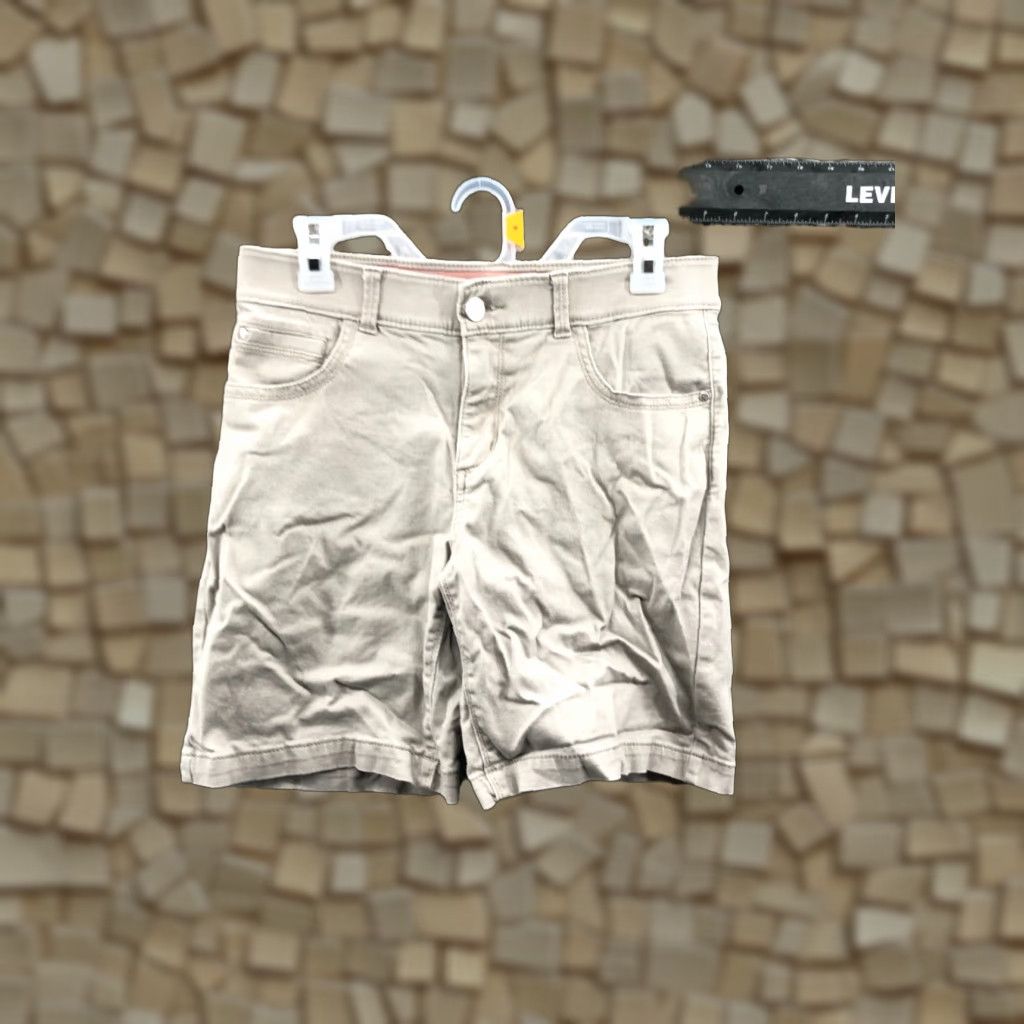 Lee Lee Womens CHINO Shorts Midi Rise Beige 8 Regular 5-Pocket Stretch Denim Cotton Logo Vintage? No. Size 30" / US 8 / IT 44 - 1 Thumbnail