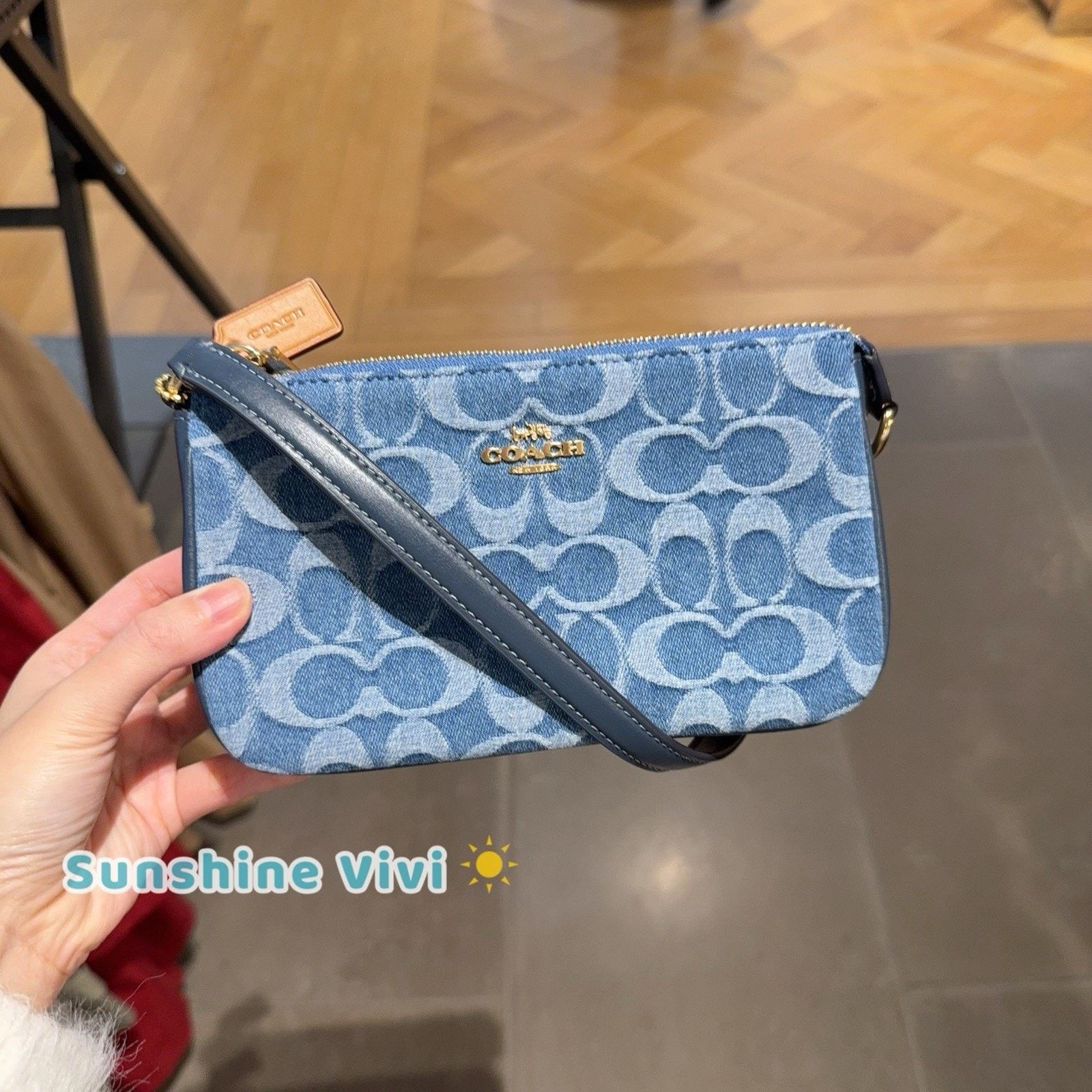 Coach NWT Coach Nolita 19 Signature Denim CDE31 denim/Gold/Indigo Size ONE SIZE - 4 Thumbnail