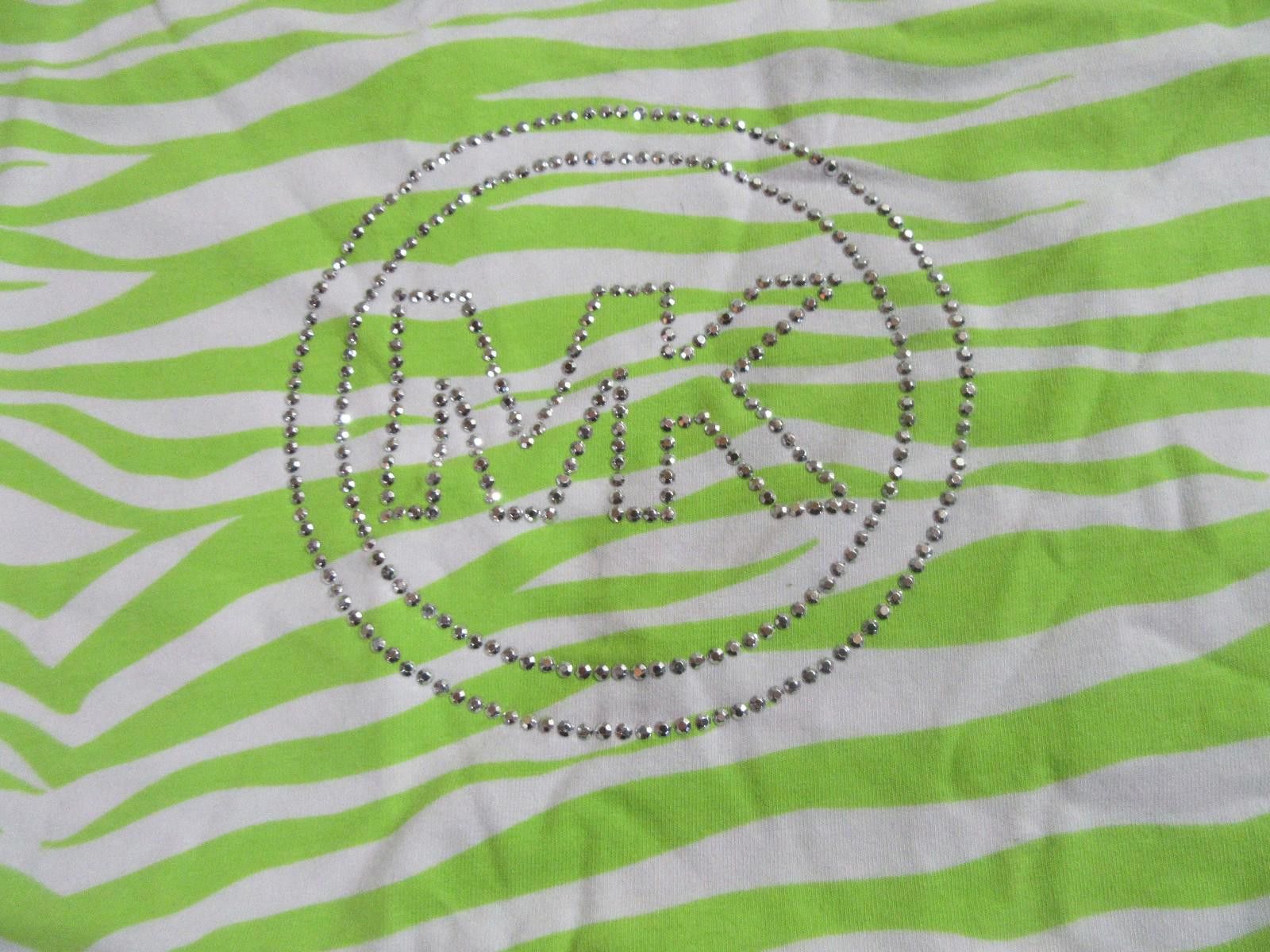 Michael Kors Michael Kors Womens Tiger Striped Shirt Bright Green Size L / US 10 / IT 46 - 2 Thumbnail