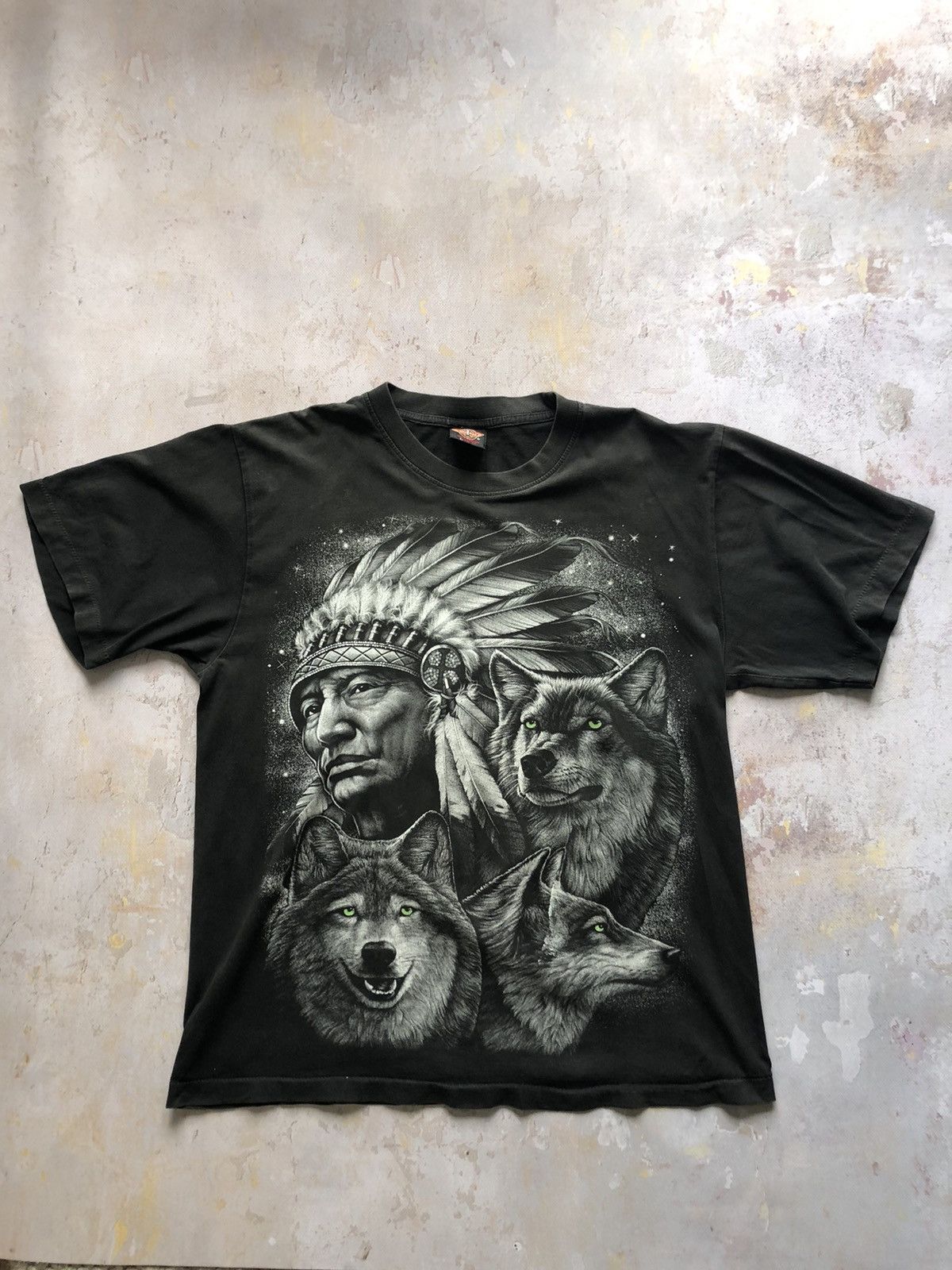 Vintage Vintage Rock n roll tee, indian 90s wolf motorcycle, harley Size US L / EU 52-54 / 3 - 1 Thumbnail