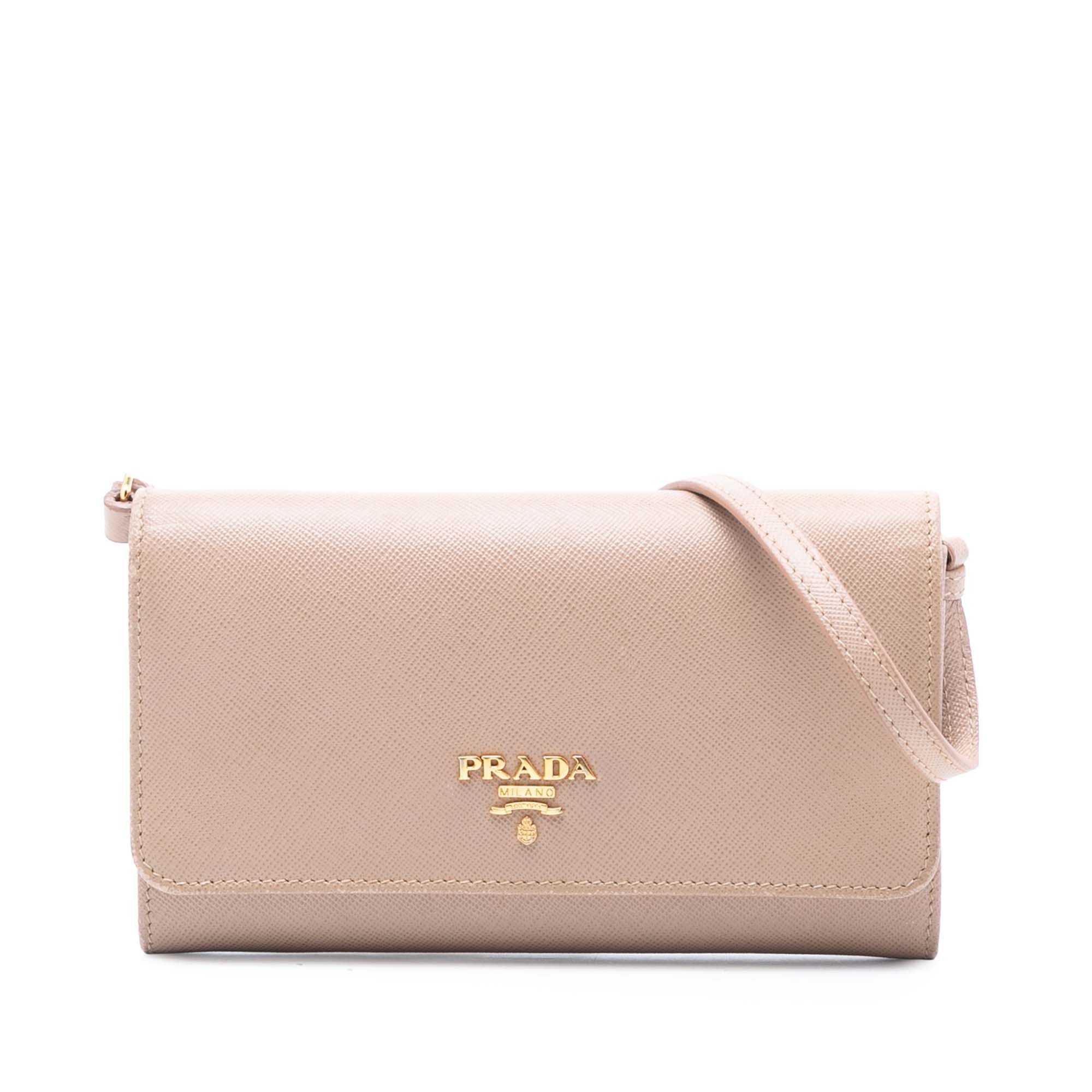 Prada Prada Saffiano Wallet on Strap Size ONE SIZE - 1 Thumbnail