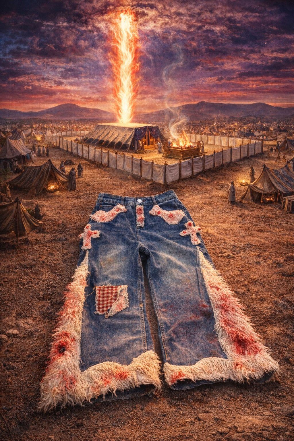 Japanese Brand REDEEMED DENIMS - FIELD ISSUE 3 - ATONEMENT 🩸🐑✝️ Size US 32 / EU 48 - 1 Thumbnail