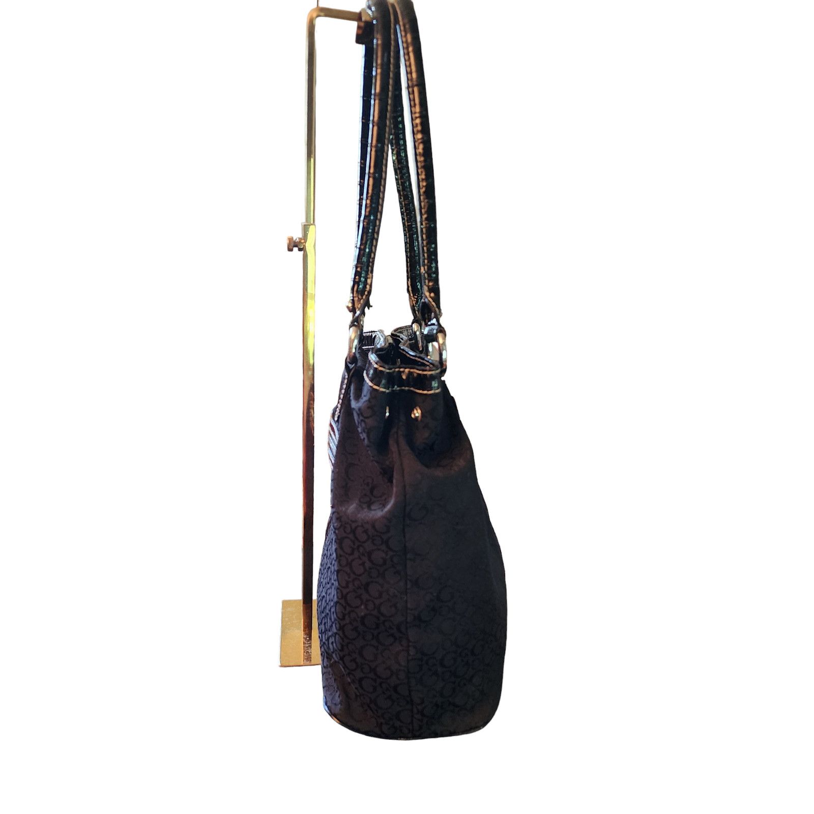 Guess Guess signature black fabric faux leather purse Bag handbag Size ONE SIZE - 7 Thumbnail