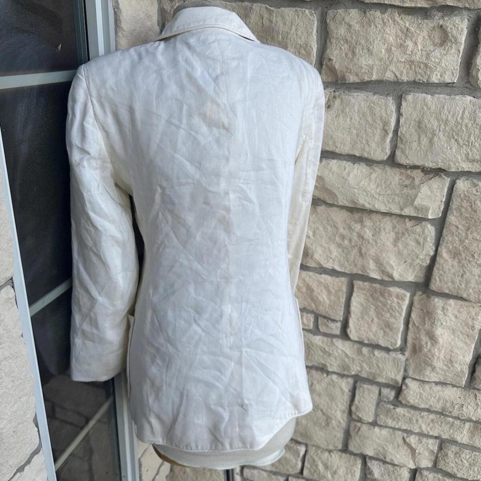 DKNY Vintage 1980s DKNY silk linen jacket 4 Size S / US 4 / IT 40 - 3 Thumbnail