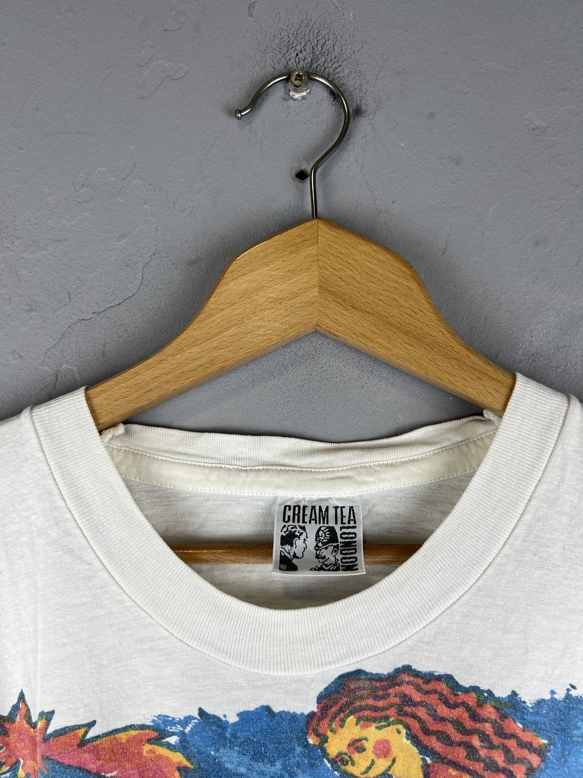 Vintage Vintage 80s Cream Tea London Art Single Stitch Columbus Size US L / EU 52-54 / 3 - 2 Thumbnail