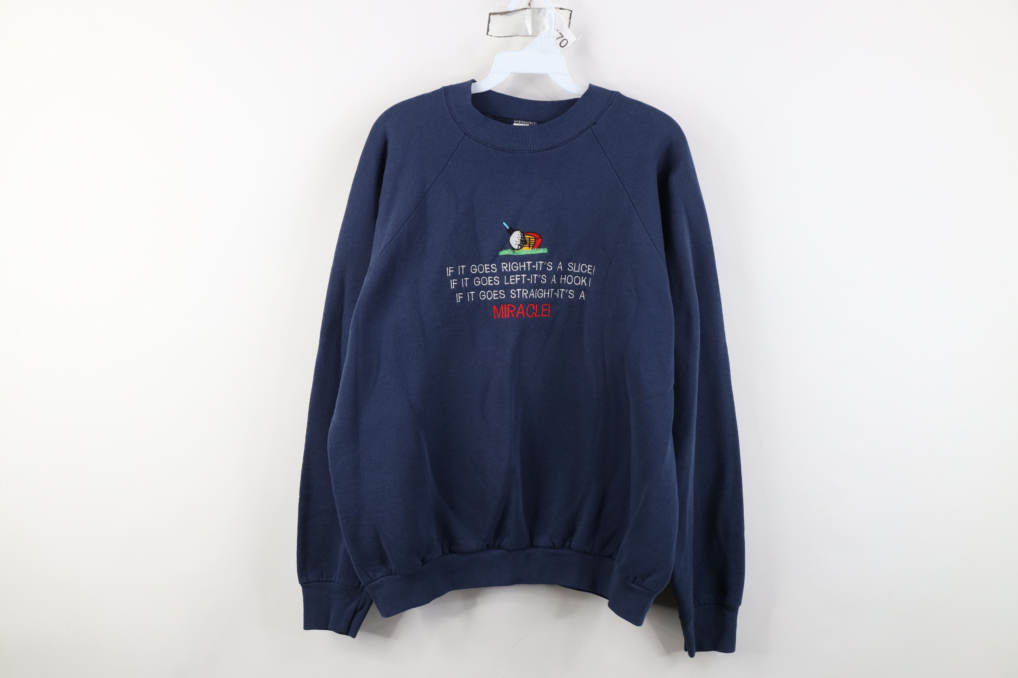 Vintage Vintage 90s Funny Golfing Golf Miracle Crewneck Sweatshirt Size US XL / EU 56 / 4 - 1 Thumbnail