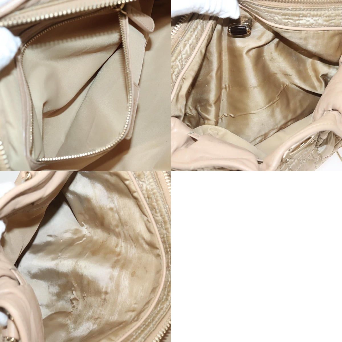 Dior DIOR Canage Hand Bag Nylon Beige Gold Size ONE SIZE - 13 Thumbnail