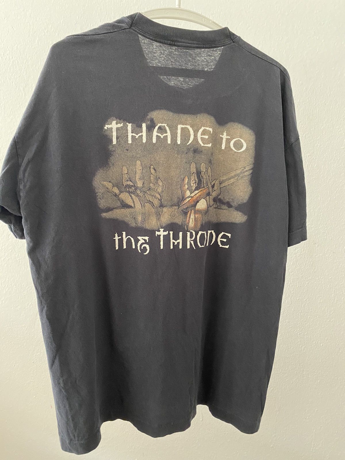 Band Tees × Vintage VINTAGE T-SHIRT JAG PANZER THAME TO THE THRONE ALBUM 90s 80s Size US XL / EU 56 / 4 - 3 Thumbnail
