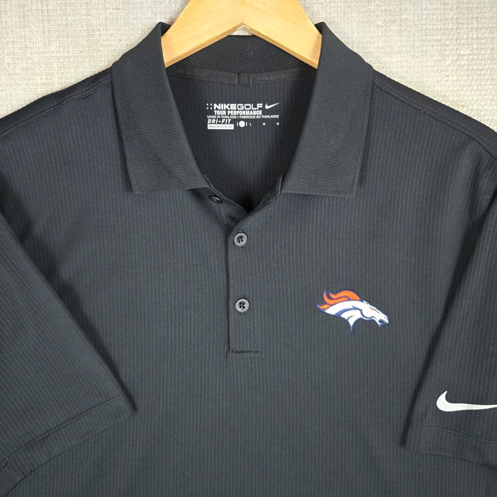 Nike NIKE GOLF DENVER BRONCOS Polo Shirt Tour Performance Mens Size Large Black Size US L / EU 52-54 / 3 - 2 Thumbnail
