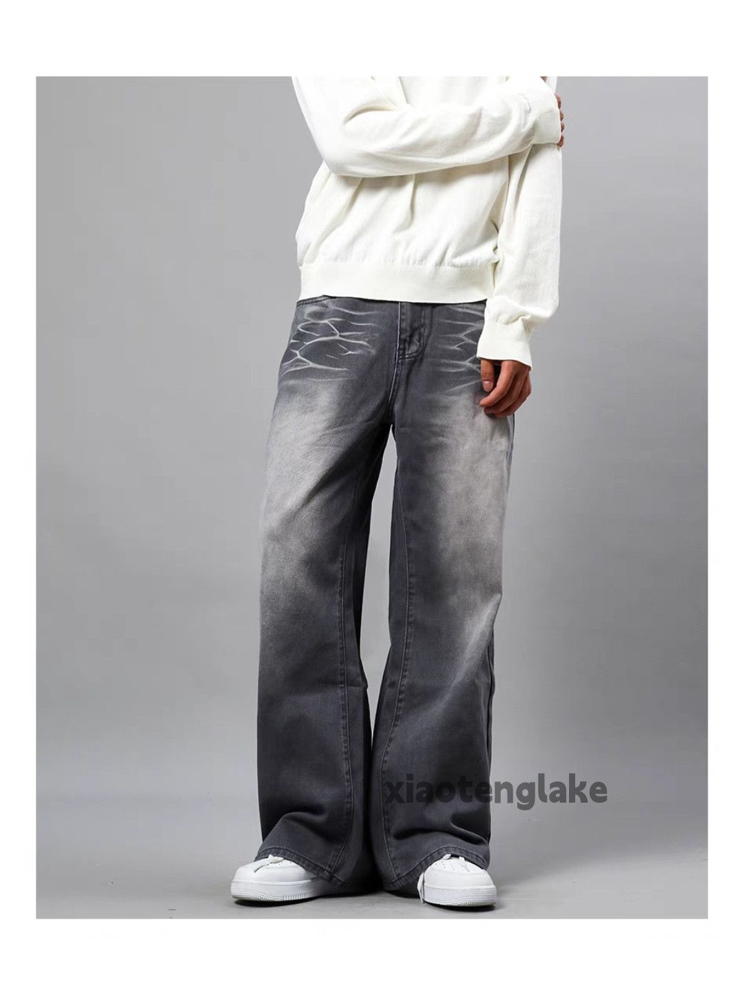 Jean × Vintage Washed faded cleanfit yuppie y2k loose baggy jeans Size US 32 / EU 48 - 1 Thumbnail